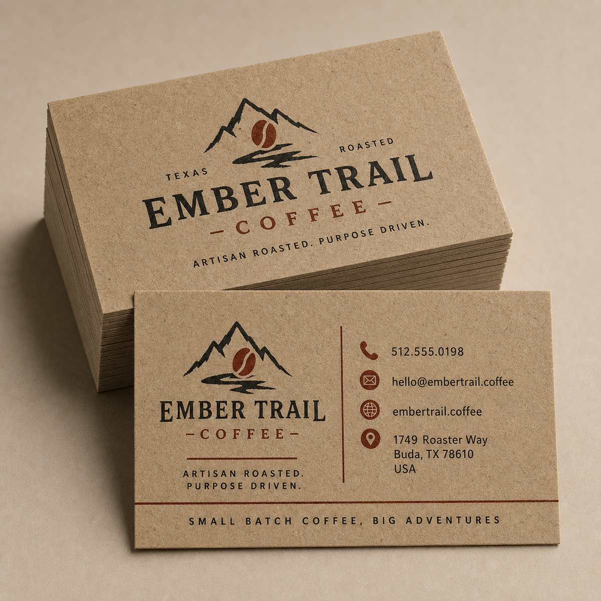 Textured & Natural Business Cards