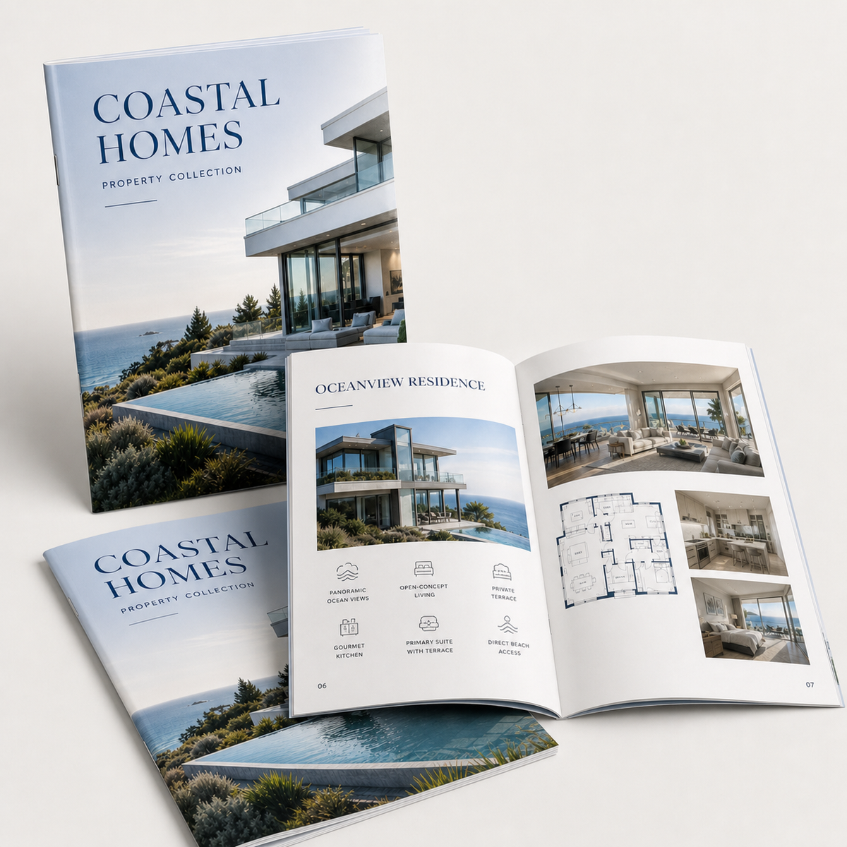 100lb Gloss Text Booklet – luxury real estate property collection print sample