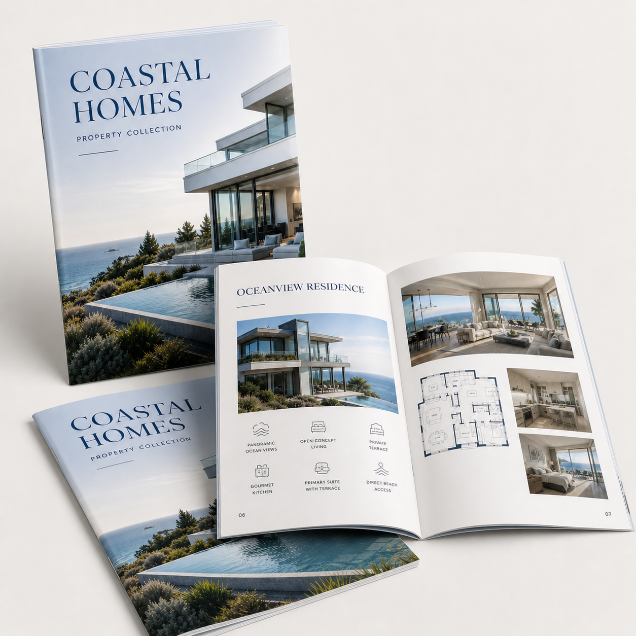 100lb Gloss Text Booklet – luxury real estate property collection print sample