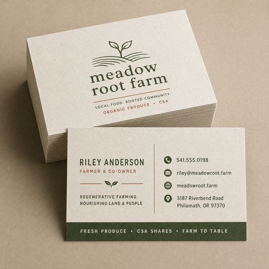 13pt. Enviro Uncoated Business Cards product mockup