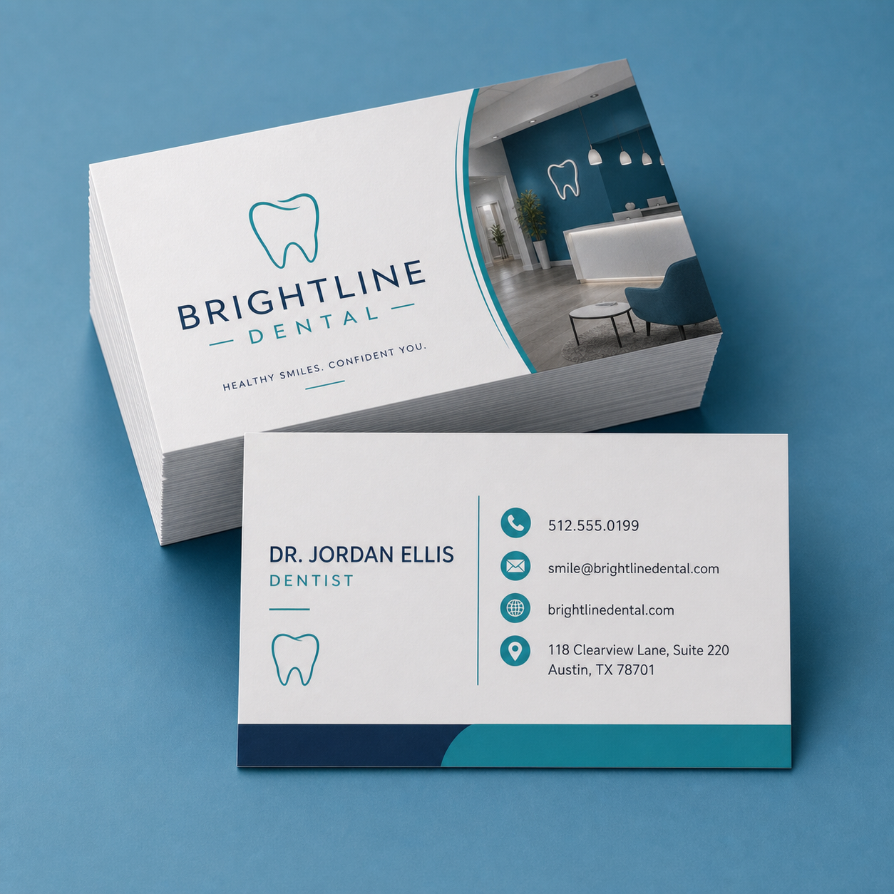 14pt. Matte Finish Business Cards product mockup