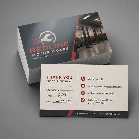 14pt. Writable + AQ (C1S) Business Cards product mockup