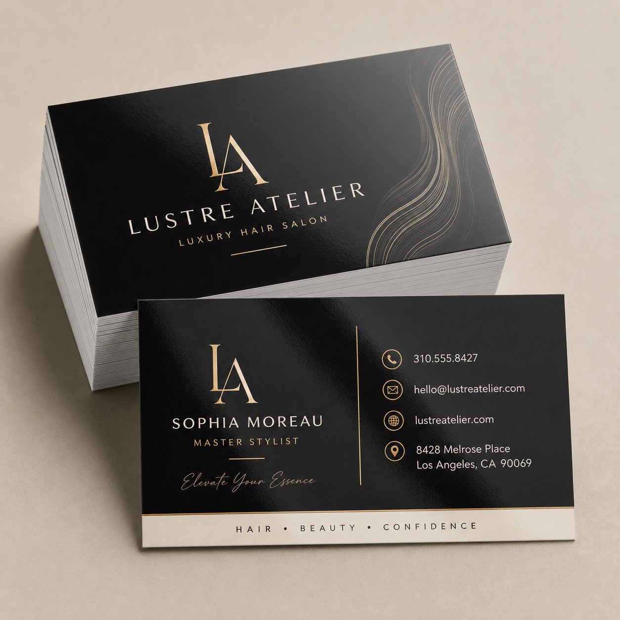 18pt. Gloss Lamination Business Cards product mockup