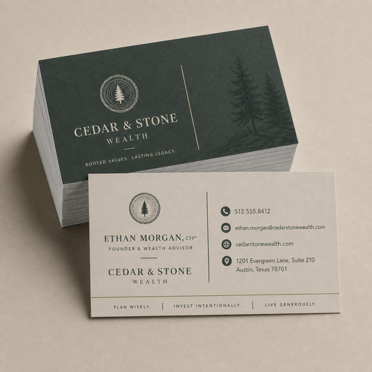 18pt. Matte / Silk Lamination Business Cards product mockup