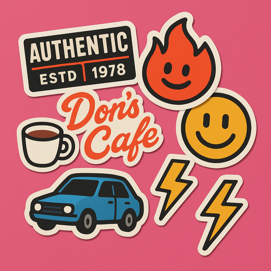 Custom die-cut vinyl stickers