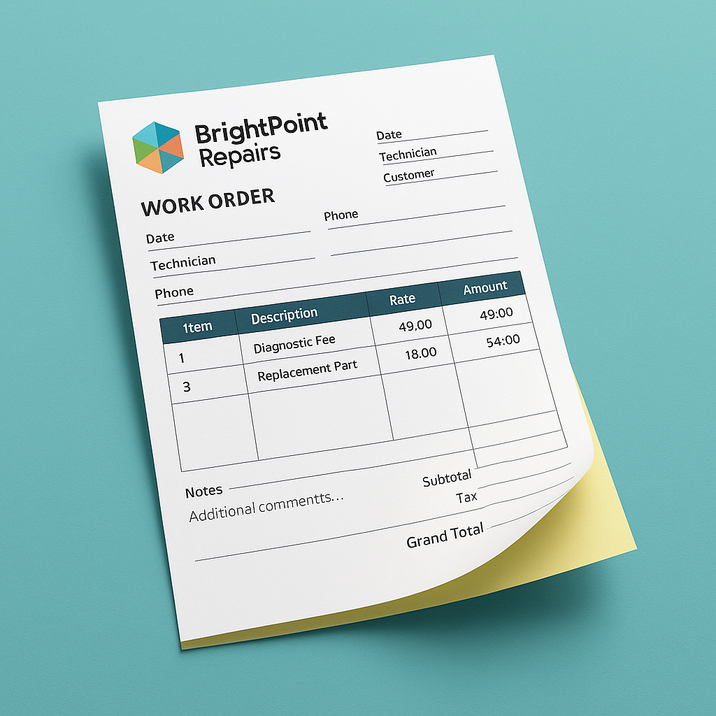 Color 2 Part Carbonless Forms