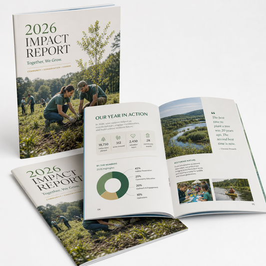 Environmental impact report design printed as an 80 lb. Gloss Text booklet