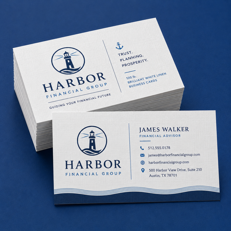 Specialty business card design example