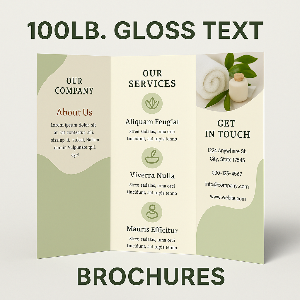100 lb. Gloss Text Brochures