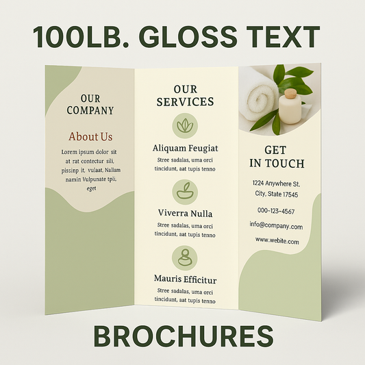 100 lb. Gloss Text Brochures
