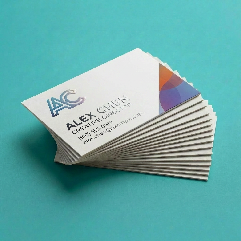 Raised Spot-Gloss Business Cards product mockup