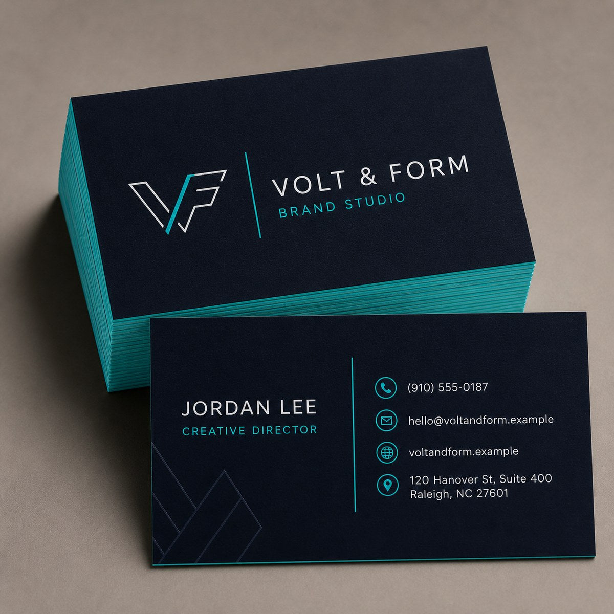 Extra-Thick Color-Core Business Cards product mockup