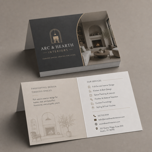 Folded 14pt. Matte Finish Business Cards product mockup