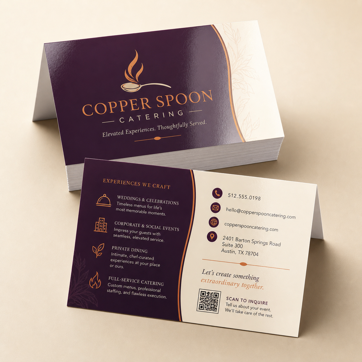 Folded 14pt. UV High Gloss Business Cards product mockup