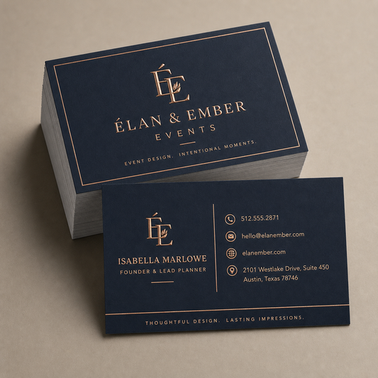 Metallic Foil (Raised) Business Cards product mockup