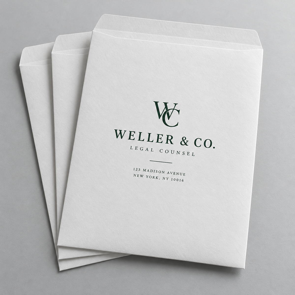 Premium one-color 9 by 12 catalog envelope mockup