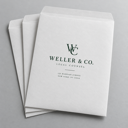 Premium one-color 9 by 12 catalog envelope mockup
